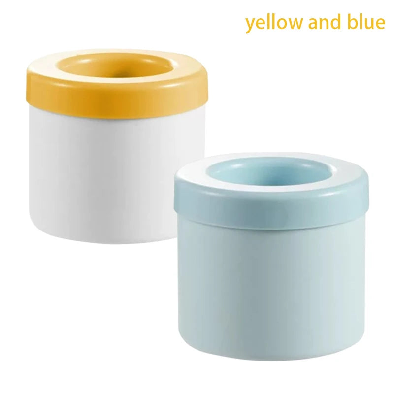 Ice Cube Mold 2 in 1 Ice Trays Large Silicone Ice Bucket Portable Frozen Drink Maker for Whiskey Beer Kitchen Tools